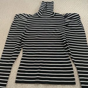 A.L.C. Puffed Shoulder Striped Long Sleeve Top Size S
